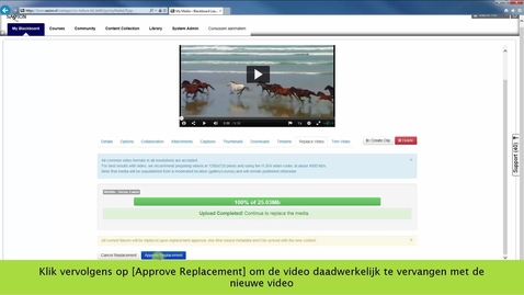 Thumbnail for entry Een video vervangen