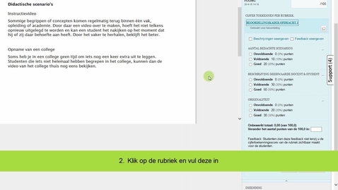 Thumbnail for entry Blackboard - Beoordelen van een opdracht met een rubriek