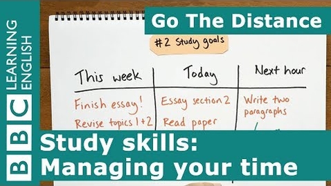 Thumbnail for entry Study Skills – Managing your time