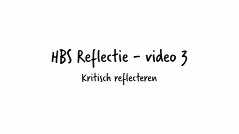 Thumbnail for HBS 3 Reflectie NL