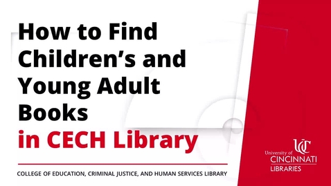 Thumbnail for How to Find Children’s and Young Adult Books in CECH Library