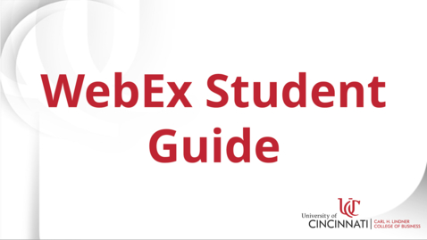 Thumbnail for WebEx Student Guide