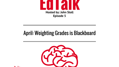 Thumbnail for EdTalk Episode 5: Weighting Grades in Blackboard