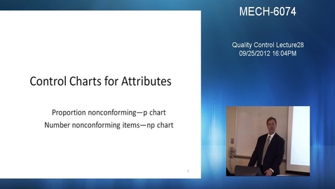 Thumbnail for Quality Control - Lecture 28