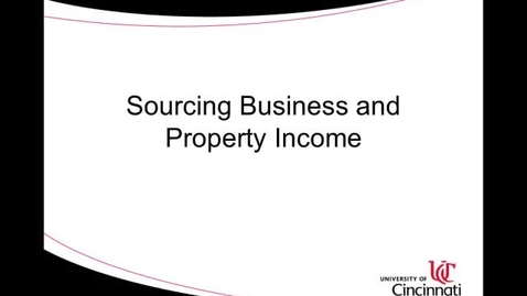 Thumbnail for ACCT8036 Lecture 2-3 Sourcing Business and Property Income
