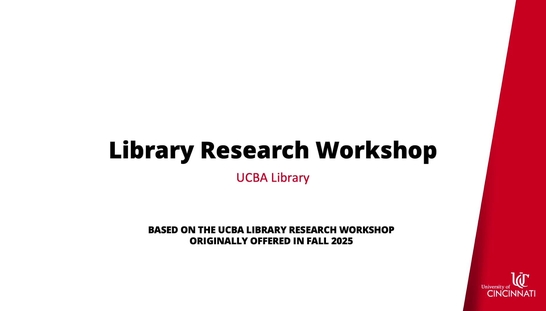 2025 UCBA Library Research Workshop for Composition