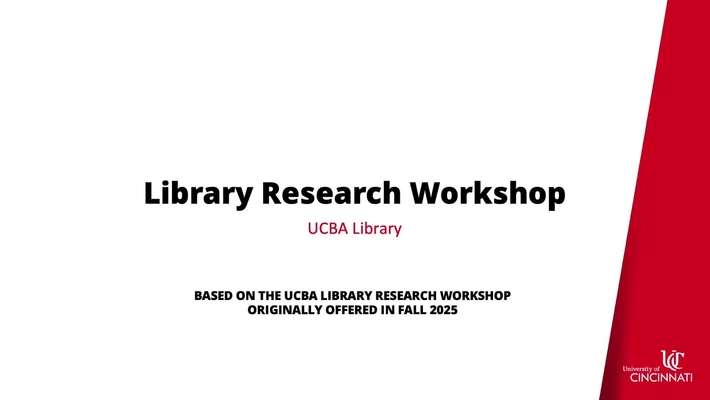 2025 UCBA Library Research Workshop for Composition