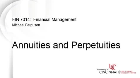Thumbnail for Annuities and Perpetuities