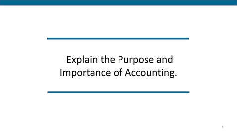 Thumbnail for Accounting 7012 Module 1 L1 Introduction to Accounting