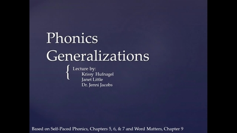 Thumbnail for LSLS 2005 Phonics Generalizations