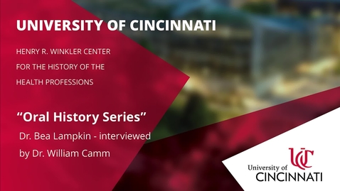 Thumbnail for Bea Lampkin, MD, Interviewed by William Camm, MD, July 24, 2025