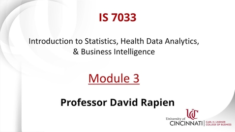 Thumbnail for IS7033 Module 3 Introduction