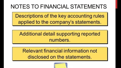 Thumbnail for Footnotes to Financial Statements