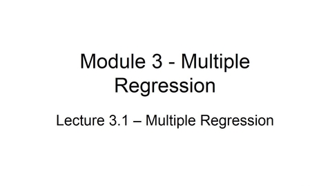 Thumbnail for BANA2082 White L3.1 Multiple Regression