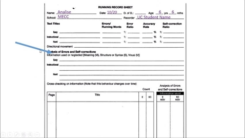 Thumbnail for LSLS 2005 Student Reading Sample for Running Record
