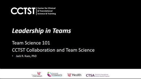 Thumbnail for Team Science 101: Leadership in Teams​