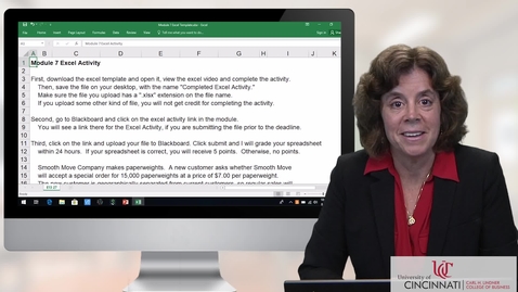 Thumbnail for ACCT2082 Module 7 Excel Activity