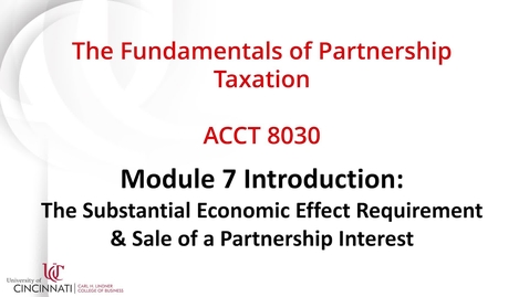 Thumbnail for ACCT8030 Module 7 Introduction