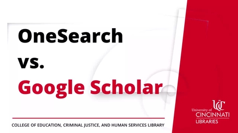 Thumbnail for OneSearch vs. Google Scholar