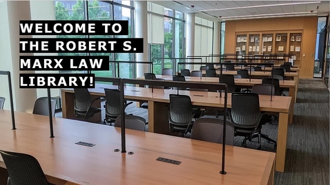 Thumbnail for Robert S. Marx Law Library Virtual Tour (with extended audio descriptions)