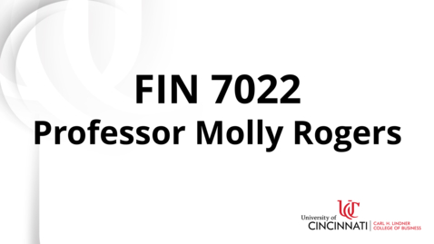 Thumbnail for FIN 7022 Course Introduction