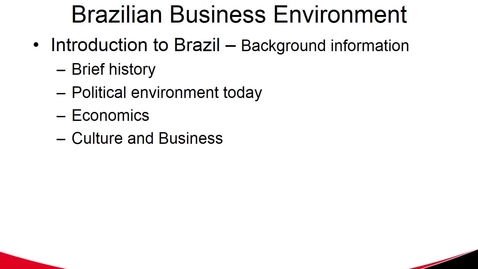 Thumbnail for Brazil Business Environment