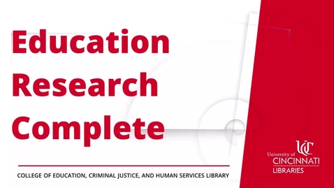 Thumbnail for Education Research Complete