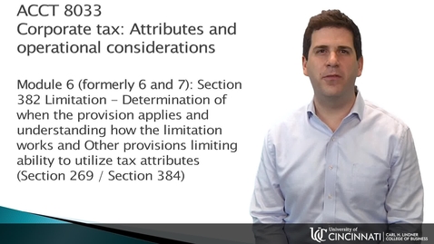 Thumbnail for ACCT 8033 Module 6 Introduction