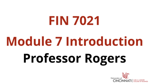 Thumbnail for FIN7021 Module 7 