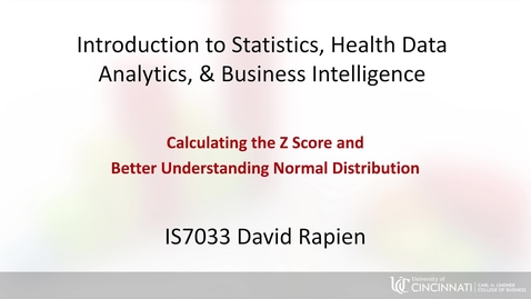 Thumbnail for Calculating the Z-Score and Better Understanding Normal Distribution