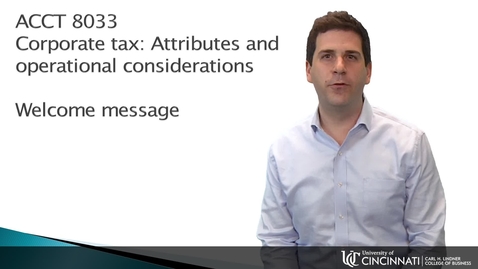 Thumbnail for ACCT 8033 Course Introduction