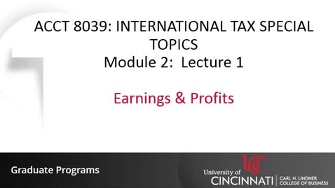 Thumbnail for Earnings and Profits