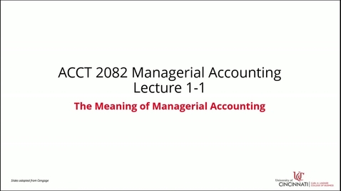 Thumbnail for The Meaning of Managerial Accounting