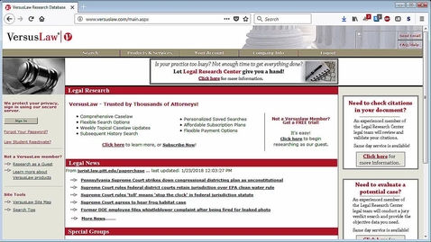 Thumbnail for VersusLaw -- by Susan Boland