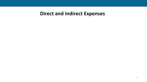 Thumbnail for Accounting 7012 Module 11 L2 Cost Definitions