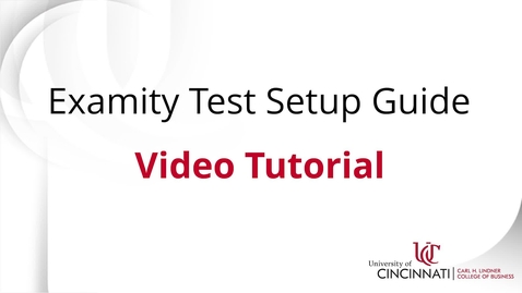 Thumbnail for Examity Test Setup Guide