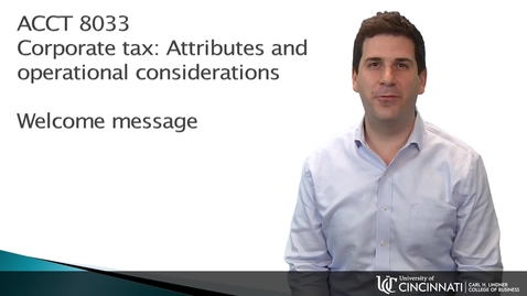 Thumbnail for ACCT 8033 Professor Introduction