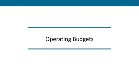 Thumbnail for Accounting 7012 Module 9 L2 Operating Budget