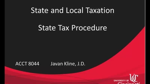 Thumbnail for State Tax Procedure