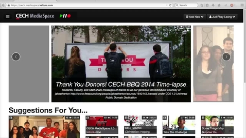 Thumbnail for Managing and Editing Video in CECH MediaSpace 1.5
