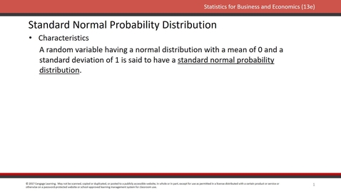 Thumbnail for Standard Normal Probability Distribution