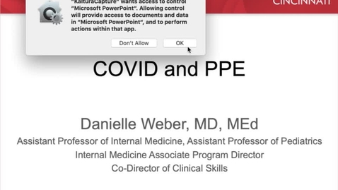 Thumbnail for PPE Protocols at Cincinnati Medicine