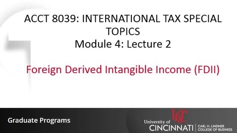 Thumbnail for Foreign Derived Intangible Income (FDII)