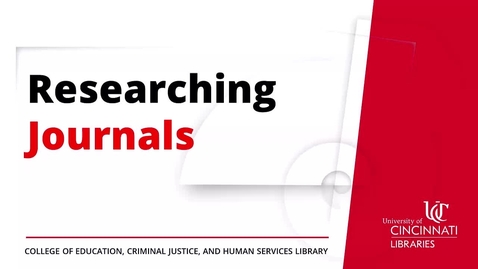 Thumbnail for Researching Journals