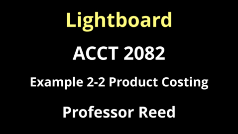 Thumbnail for Cost Definitions Example