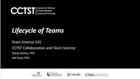 Thumbnail for Team Science 101: Lifecycle of Teams​