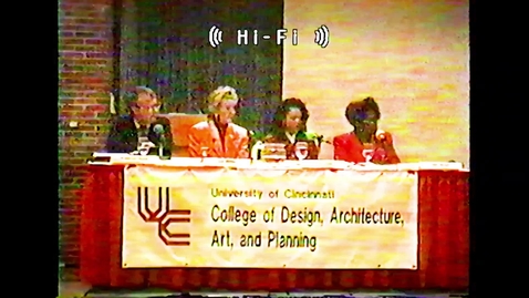 Thumbnail for 1989 DAAP Lecture Series : Envisioning Alternative Worlds - Sex, Lies, and Advertising Panel Discussion - Liz Miller, Fredrick Russ, Gina Ross, &amp; Bev Smith