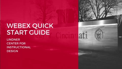 Thumbnail for WebEx Quick Start Guide