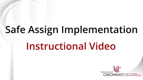 Thumbnail for Safe Assign Implemenation Guide