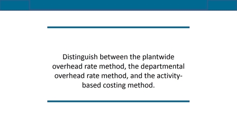 Thumbnail for Accounting 7012 Module 8 L1 Discuss Importance of Cost Allocation and Three Methods